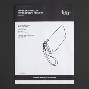 Tipar hartie portofel Roper cu capsa (Roper Snap Wallet) - Tandy Leather 56424-00 - Img 3