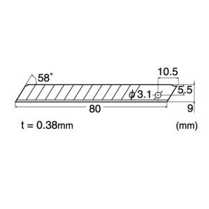 BA-50P Set 50 lame cutter segmentate de tip A- 9mm, NT Cutter - Img 6