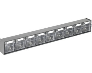 Cutie organizator industrial cu 9 recipiente transparente 600 x 77 x 51 mm - Img 5