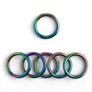 Inele O sudate, set 6 buc, cupru, curcubeu si finisaje antichizate - Tandy Leather - imagine 4