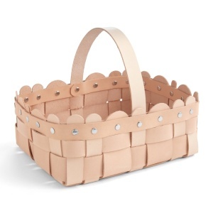 Kit cos impletit din benzi de piele vegetala Tandy Leather, 23 x 28 x 23 cm