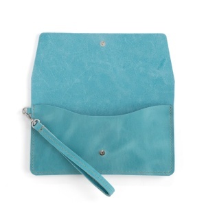 Kit geanta de mana (wristlet) Addison din piele Tandy Leather, aqua, 25 x 14 x 6 cm - imagine 3