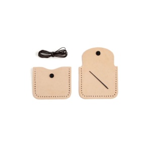 Kit portmoneu mic pentru maruntis din piele moale Tandy Leather, cu capsa - Img 4