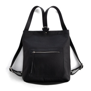 Kit rucsac Brooklyn din piele neagra Tandy Leather, 34 x 32 x 14 cm