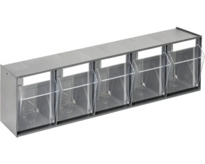 Organizator industrial cu 5 recipiente transparente 600 x 164 x 110 mm - Img 4