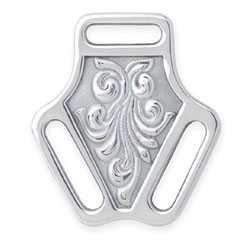 Placa centrala Al Stohlman Brand din inox lustruit, pentru sa - Tandy Leather 35204-00 - imagine 3