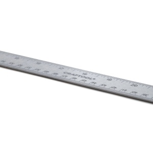 Rigla inox pentru pielarie cu talpa de pluta, 30cm, Tandy Leather - Img 4