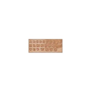 Sablon reutilizabil Craftaid, model alfabet de 12 mm (1/2 in) (1/2" Alphabet) pentru modelaj piele - Tandy Leather 72690-00 - Img 4