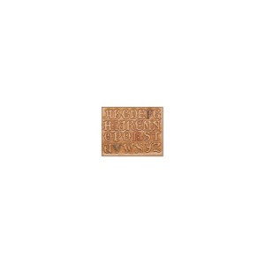 Sablon reutilizabil Craftaid, model alfabet de 44 mm (1-3/4 in) (1-3/4" Alphabet) pentru modelaj piele - Tandy Leather 72018-00 - Img 3