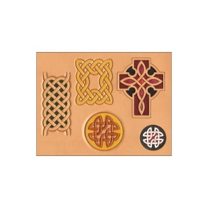 Sablon reutilizabil Craftaid, model model celtic 1 (Celtic 1) pentru modelaj piele - Tandy Leather 76613-00 - Img 4