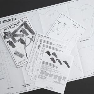 Set tipare pentru tocuri de pistol Bullseye (Bullseye Holster Pattern Pack) - Tandy Leather 62660-00 - Img 2
