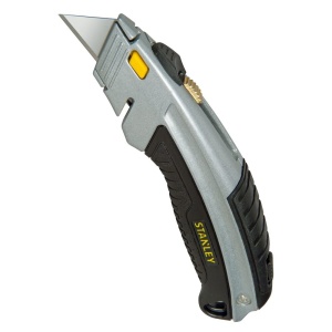 Stanley 0-10-788, Cutter cu lama retractabila, InterLock, 180mm + 3 lame trapezoidale 19mm - Img 2