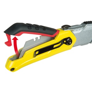Stanley 0-10-825, Cutter FatMax pliabil cu lama retractabila, 160mm + 3 lame trapezoidale 62mm - Img 6