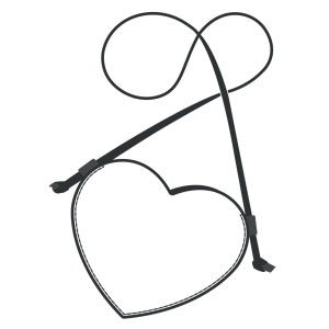 Tipar hartie geanta crossbody in forma de inima (Heart Crossbody Bag) - Tandy Leather 56423-00