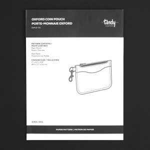 Tipar hartie portmoneu Oxford (Oxford Coin Pouch) - Tandy Leather 56413-00 - Img 2