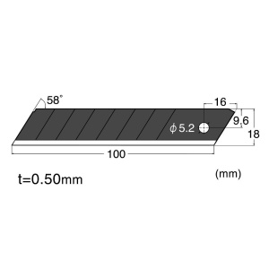 BL13P Set 10 lame cutter negre, EXTRA SHARP de tip L- 18 mm, NT Cutter - Img 8