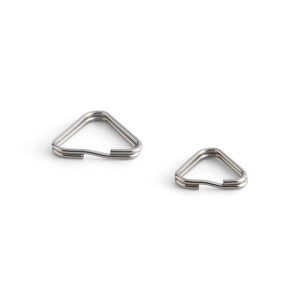 Inele despicate triunghiulare din inox 13 si 16 mm, set 10 buc - Tandy Leather - imagine 2