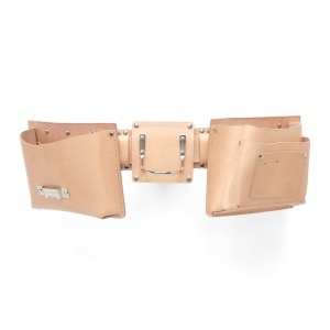 Kit centura utilitara Timber din piele vegetala Tandy Leather, cu suport ruleta si ciocan - imagine 5