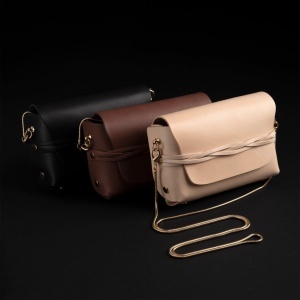 Kit geanta crossbody Adalynn din piele Tandy Leather, cu lant din alama - imagine 3