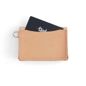Kit portofel clasic pentru carduri si monede din piele Tandy Leather, cu fermoar si inel D - Img 4