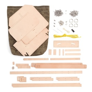 Kit rucsac Explorer din panza cerata si piele Tandy Leather, 33 x 40 x 23 cm - imagine 4