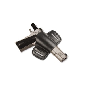 Kit toc minimal pentru pistol semiautomat Bullseye din piele neagra Tandy Leather