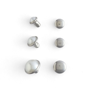 Nituri decorative cu perla sintetica, cap bombat, fara nichel, set 10 buc - Tandy Leather - imagine 2
