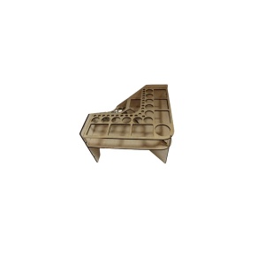 Organizator scule de pielarie din placaj de cedru – 57 compartimente (25 x 25 cm) - Img 3