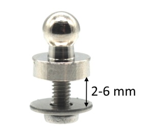 Parte inferioara cu surub M2,5 x 8 mm pentru sisteme fixare LOXX, diverse finisaje - Img 4