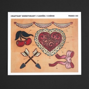 Sablon reutilizabil Craftaid, model dragoste (Sweetheart) (Sweetheart) pentru modelaj piele - Tandy Leather 76660-00