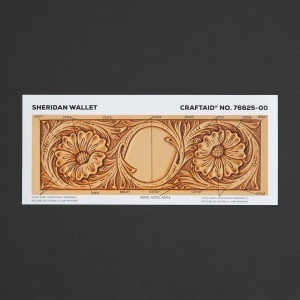 Sablon reutilizabil Craftaid, model portofel Sheridan (Sheridan Wallet) pentru modelaj piele - Tandy Leather 76625-00
