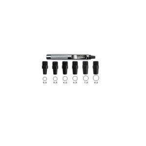 Set preducele Maxi rotunde pentru pielarie 5-8 mm, Leder Haus - Img 5