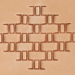 Stanta de embosare din alama, model impletitura cos cu bare (Bar Basket Weave) - Tandy Leather 8900-18 - Img 2