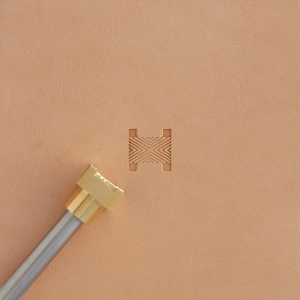 Stanta de embosare din alama, model impletitura lattice cu linii (Lined Lattice Weave) - Tandy Leather 8900-44