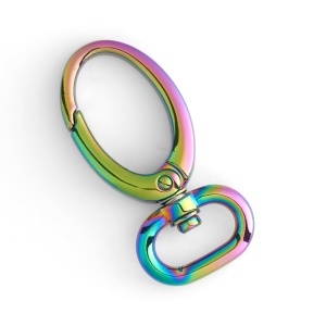 Carabina ovala cu arc (Oval Spring Snap) 19 mm si 25 mm, curcubeu, cupru si nichel antic - Tandy Leather - imagine 2