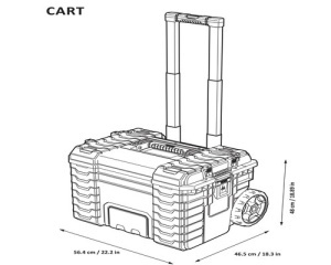 Cutie mobila pentru scule Industrial Trolley 22" cu roti, 56,4 x 46,5 x 48 cm - Img 5