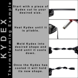 Foaie de KYDEX NEGRU 2.36 mm grosime - Img 2