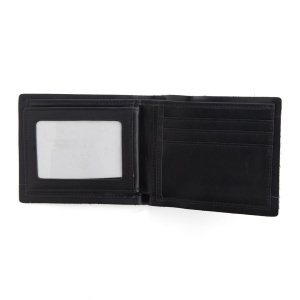 Interior de portofel pentru carduri din piele de vitel neagra Tandy Leather, 9 buzunare, cu sablon - imagine 5