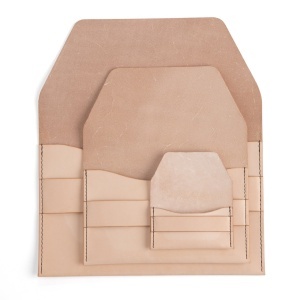 Kit portofel Aspen din piele vegetala Tandy Leather, pliat, 15 x 24 cm - imagine 8