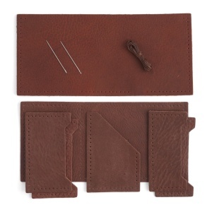 Kit portofel tri-pliat Bison din piele de bizon Tandy Leather, 10 x 7,6 cm - imagine 4