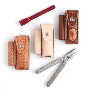 Kit toc pentru multitool din piele de sculptat Tandy Leather, cu suport pentru lanterna - imagine 3