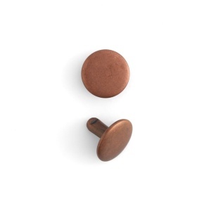 Nituri cu cap dublu lat 13 mm, finisaj gunmetal mat, set 100 buc - Tandy Leather - imagine 6
