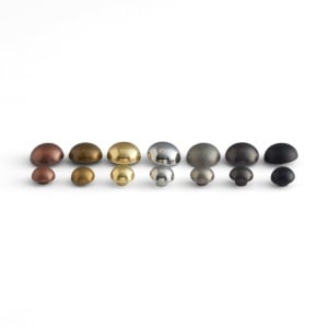 Nituri cu cap semisferic 7 mm si 10 mm, finisaj alama sau negru mat, set 100 buc - Tandy Leather - imagine 6