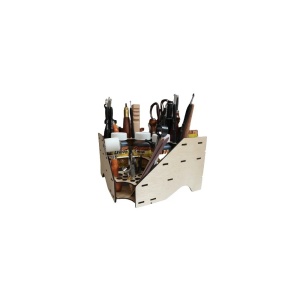 Organizator scule de pielarie din placaj de cedru – 57 compartimente (25 x 25 cm) - Img 4