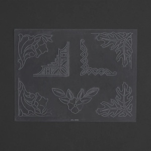 Sablon reutilizabil Craftaid, model colturi asortate (Assorted Corners) pentru modelaj piele - Tandy Leather 76560-00 - Img 2