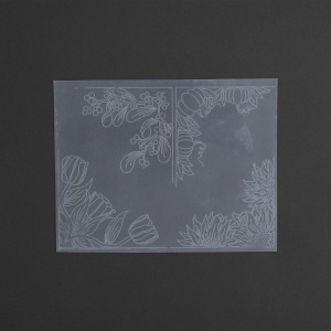 Sablon reutilizabil Craftaid, model colturi sezoniere (Seasonal Corners) pentru modelaj piele - Tandy Leather 76663-00 - Img 2