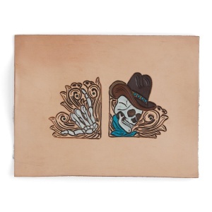 Sablon reutilizabil Craftaid, model poker (Poker Face) pentru modelaj piele - Tandy Leather 76653-00 - Img 6