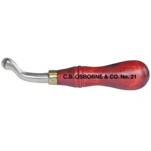 Scula de marcare margine piele C.S. Osborne No. 21 – Cu ghidaj, alama si lemn - Img 2