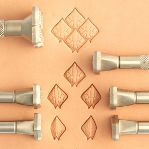 Set de 6 stante de embosare Craftool Make-Your-Own pentru model rotating dragon scale (solzi de dragon) - Tandy Leather 69085-00 - Img 3