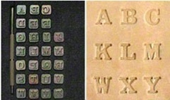 Set de stante "Alphabet MODERN" pielarie, Leder haus